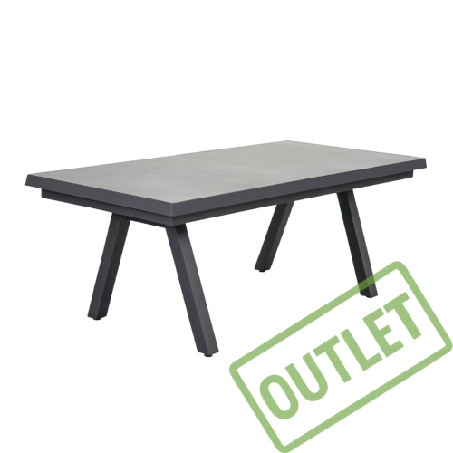 LC Garden Sondrino – stół rozkładany 200/260 x 100 cm, aluminium/ceramika, antracyt / imitacja betonu