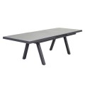 LC Garden Sondrino – stół rozkładany 200/260 x 100 cm, aluminium/ceramika, antracyt / imitacja betonu