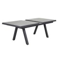 LC Garden Sondrino – stół rozkładany 200/260 x 100 cm, aluminium/ceramika, antracyt / imitacja betonu