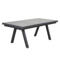 LC Garden Sondrino – stół rozkładany 200/260 x 100 cm, aluminium/ceramika, antracyt / imitacja betonu