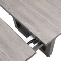 OUTLIV. Stół rozkładany Calvia 200/260 × 100 cm – aluminium / ceramika, antracyt / szary (imitacja drewna)
