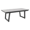 OUTLIV. Stół rozkładany Calvia 200/260 × 100 cm – aluminium / ceramika, antracyt / szary (imitacja drewna)