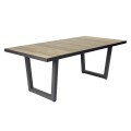 LC Garden Bailado – stół ogrodowy 200 × 100 cm, aluminium / ceramika, antracyt / brązowy (imitacja drewna)