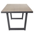 LC Garden Bailado – stół ogrodowy 200 × 100 cm, aluminium / ceramika, antracyt / brązowy (imitacja drewna)