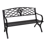 Ławka Lesli Living  Oxford czarna 127 cm