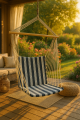 Fotel wiszący Bluebay Rem Meven – krzesło brazylijskie 55×48×(50–110) cm,  styl boho