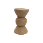 Lesli Living Stolik pomocniczy LOUIS steel taupe Ø30,5x50,5 cm – wysoki stolik dekoracyjny o rzeźbiarskiej formie