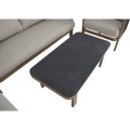 Zestaw wypoczynkowy Sora – nowoczesne meble ogrodowe ze sznurkiem i aluminiową ramą w imitacji drewna