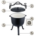 Kociołek żeliwny emaliowany garnek 11l na ognisko grill BD-481 348110