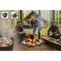 Kociołek żeliwny demontowany 8 l Berdsen BD-480 – garnek na ognisko z patelnią grill