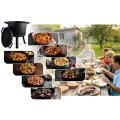 Kociołek żeliwny demontowany 8 l Berdsen BD-480 – garnek na ognisko z patelnią grill