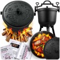 Kociołek żeliwny 11 l Berdsen BD-482 – garnek myśliwski do pieczonek na ognisko i grill