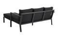 Zestaw lounge ogrodowy Brafab Delia 2668-73-81– aluminiowy narożnik z funkcją leżanki, nowoczesny zestaw tarasowy (antracyt / nearly black)