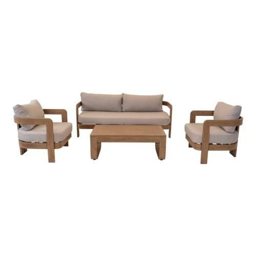 Loungeset Mylo beige – nowoczesny zestaw wypoczynkowy ogrodowy w naturalnym styl