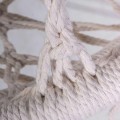 BOHO wiszące krzesło plecione z frędzlami ecru, Bocianie Gniazdo, fotel wiszący