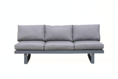 CLEMENTO Fargo Diningbank Aluminium Olefin – nowoczesna sofa ogrodowa, leżanka, leżak 210 cm