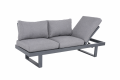 CLEMENTO Fargo Diningbank Aluminium Olefin – nowoczesna sofa ogrodowa, leżanka, leżak 210 cm