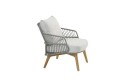 4Seasons Outdoor Sempre Living Sessel Teak Silver Grey – fotel lounge ogrodowy z poduszkami