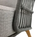 4Seasons Outdoor Sempre Living Sessel Teak Silver Grey – fotel lounge ogrodowy z poduszkami
