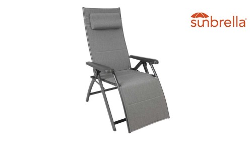 CLEMENTO Relaxsessel Sonnenliege Sunbrella/Aluminium – luksusowa leżanka ogrodowa z regulowanym oparciem