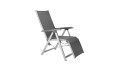 KETTLER Basic Plus Relaxsessel Aluminium/Outdoorgewebe – regulowany fotel ogrodowy z funkcją relaks