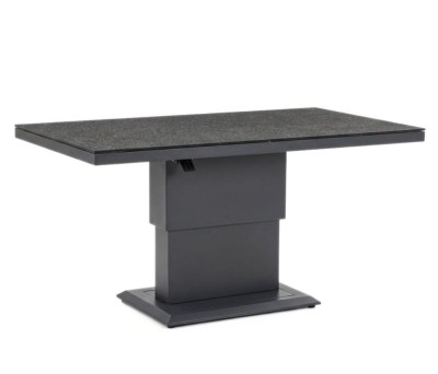 CLEMENTO Malaga Lifttisch 150x90cm stół ogrodowy regulowany aluminium i szklany blat Spraystone Anthrazit