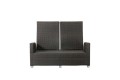 CLEMENTO Malaga Sofa 2-osobowa aluminium i olefina regulowane oparcie ciemnoszara