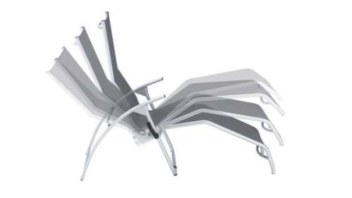 KETTLER Tampa leżanka ogrodowa aluminiowa, leżak grawitacyjny z tkaniną outdoorową