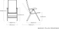 KETTLER Basic Plus Padded Multipositionssessel fotel ogrodowy regulowany aluminium i tekstylina