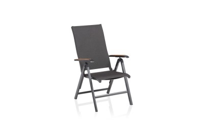 KETTLER Basic Plus Padded Multipositionssessel fotel ogrodowy regulowany aluminium i tekstylina