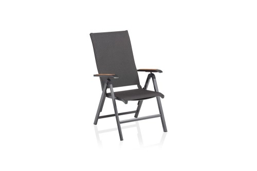 KETTLER Basic Plus Padded Multipositionssessel fotel ogrodowy regulowany aluminium i tekstylina