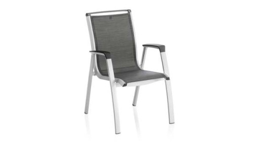 KETTLER Forma II Stapelsessel fotel ogrodowy sztaplowany aluminium i tkanina outdoorowa
