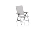 Kettler Basic Plus Relaxsessel Aluminium/Outdoorgewebe – regulowany fotel ogrodowy aluminiowy szary