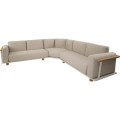 Lesli Living Mezio Lounge Corner Set 43149 Narożny Zestaw Wypoczynkowy Aluminium Olefin Beige Wood Look