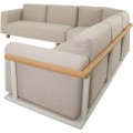 Lesli Living Mezio Lounge Corner Set 43149 Narożny Zestaw Wypoczynkowy Aluminium Olefin Beige Wood Look