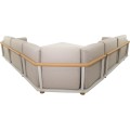 Lesli Living Mezio Lounge Corner Set 43149 Narożny Zestaw Wypoczynkowy Aluminium Olefin Beige Wood Look
