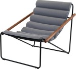 Lesli Living Miami Relax Chair  Fotel Relaksacyjny Ogrodowy z Poduszką Olefin Szaro-Antracytowy