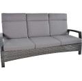 Ławka, sofa ogrodowa lounge Lesli Living Prato Forte 3-osobowa z regulowanymi oparciami – aluminium, antracyt