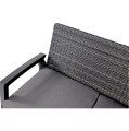 Narożna sofa, zestaw wypoczynkowy Lesli Living Prato Forte – technorattan, aluminium, poduszki Olefin