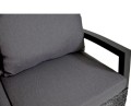 Narożna sofa, zestaw wypoczynkowy Lesli Living Prato Forte – technorattan, aluminium, poduszki Olefin