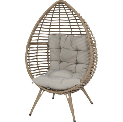 Fotel ogrodowy Lesli Living Chill Straw – fotel relaksacyjny z technorattanu