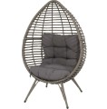 Fotel ogrodowy Lesli Living Chill Gris – fotel relaksacyjny z technorattanu
