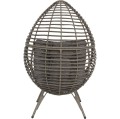 Fotel ogrodowy Lesli Living Chill Gris – fotel relaksacyjny z technorattanu