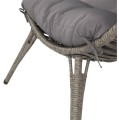 Fotel ogrodowy Lesli Living Chill Gris – fotel relaksacyjny z technorattanu