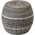 Puf ogrodowy Lesli Living Laos Ø46 × 40 cm – technorattan, beż