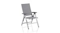 Kettler Cirrus Silver-Line Multipositionssessel – regulowane krzesło ogrodowe aluminiowe z tkaniną Outdoorgewebe, srebrne/antracytowe