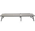 Leżak ogrodowy Lesli Living Lazzaro aluminiowy z regulowanym oparciem 193 × 56 × 31 cm antracyt