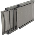 Leżak ogrodowy Lesli Living Lazzaro aluminiowy z regulowanym oparciem 193 × 56 × 31 cm antracyt