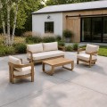 Loungeset Mylo beige – nowoczesny zestaw wypoczynkowy ogrodowy w naturalnym styl