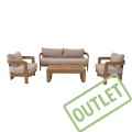 Loungeset Mylo beige – nowoczesny zestaw wypoczynkowy ogrodowy w naturalnym styl